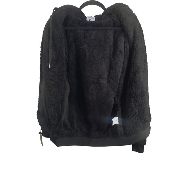 Zity Sports Group Mens Sherpa Lined Full Zip Hoodie Black Jacket Large ZITY0652 - Picture 6 of 6